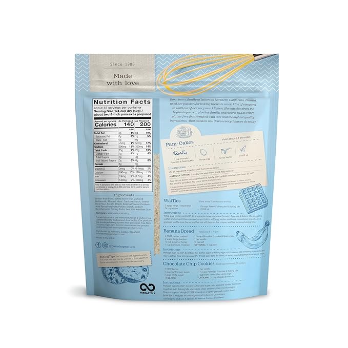 Pamela's Products Gluten Free Baking and Pancake Mix, 4-Pound Bags (Pack of 3)