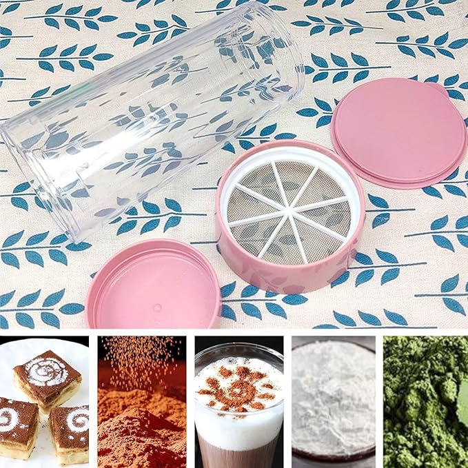 Flour Sifter,Sifter for Baking,Powdered Sugar Shaker Duster,Flour Duster for Bread Baking Flour Sieve for Baking Cakes Kitchen