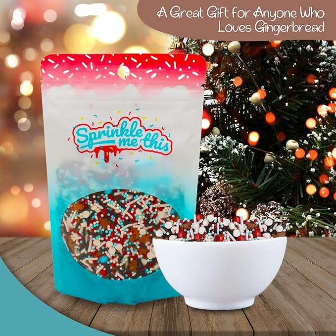 Fancy Christmas Sprinkle Blends - Holiday Sprinkles For Cookie Decorating, Cake Decorating, Baking, Or Hot Chocolate - Christmas Sprinkles Bulk - Christmas Sprinkles For Cookies (O.M.G. - Oh My Gingerbread)