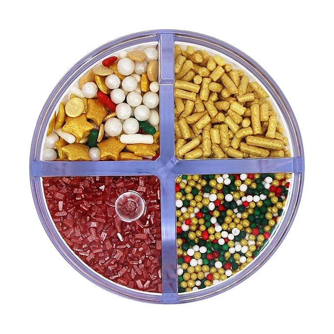 Mystic Sprinkles 4 Cell Sprinkle Assortments (A Classic Christmas in Gold, Petite)