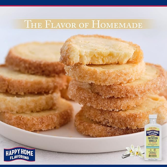 Happy Home Clear Imitation Vanilla Flavoring, Non-Alcoholic, Certified Kosher, 7 oz.