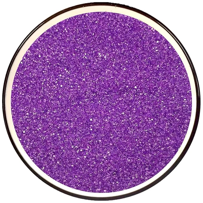 PhilaeEC Purple Sanding Sugar Edible Sparkling Crystals for Baking Cake Decoration Cookie Ice Cream Cupcake Toppers Wedding Party Valentines Halloween Christmas Supplies 5oz