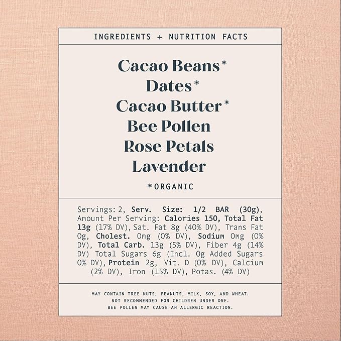 Spring & Mulberry Dark Chocolate Bars – Healthy Chocolate, Date-Sweetened - Lavender Rose 6 Pack