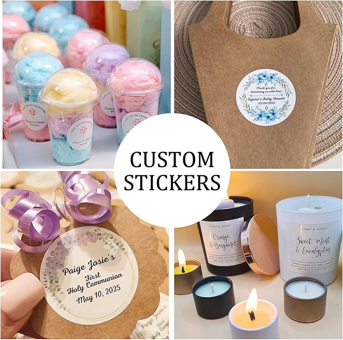 Custom Vinyl Stickers - Waterproof Fade-Resistant Labels with Your Design/Logo/Text/Image, Full Color Print, for Business and Personal Use (Multiple Shapes 1-6 Inches, 50-1000 Count)