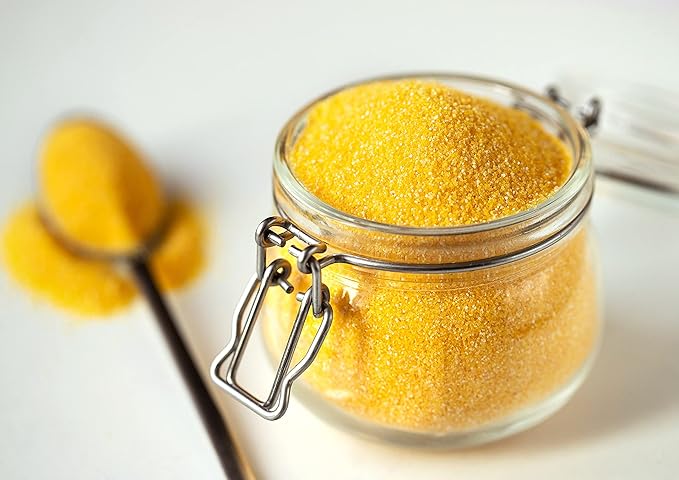 Food to Live Organic Yellow Polenta, 6 Pounds - Non-GMO Yellow Corn Grits, Ground Cornmeal, Quick Cooking, Vegan, Kosher, Bulk, For Hot Cereal and Porridge. Low Sodium, Milled Maize, Corn Meal