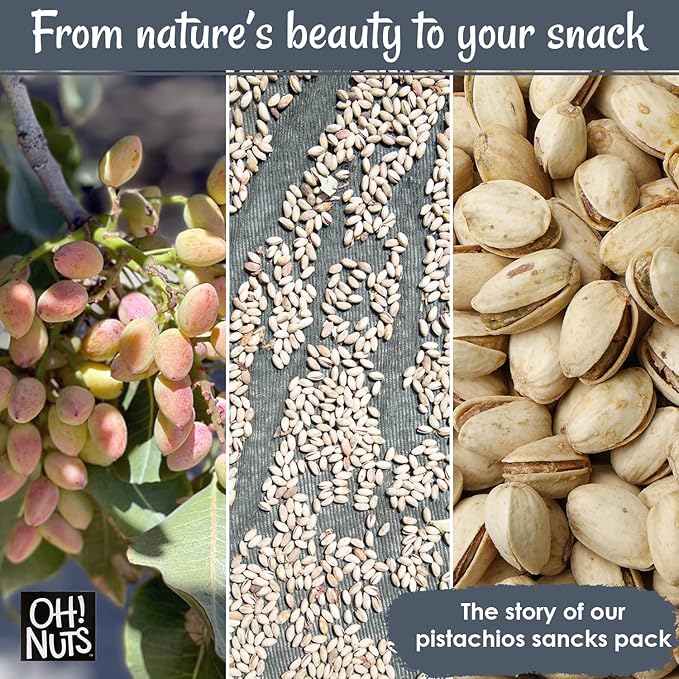 Oh! Nuts Spiced Pistachios – Garlic & Onion, 2 LB – Bold Savory Snack, Roasted Pistachios Seasoned to Perfection – Packed in Resealable Bag for Lasting Freshness