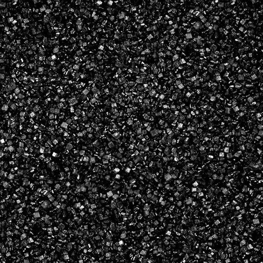 Edible Black Sprinkles, Sanding Sugar Rim Crystals, 150g, Black Sugar Sprinkles for Cake Decorating, Cocktail, Cookie, Cupcake Toppers Decoration, Halloween Christmas Supplies