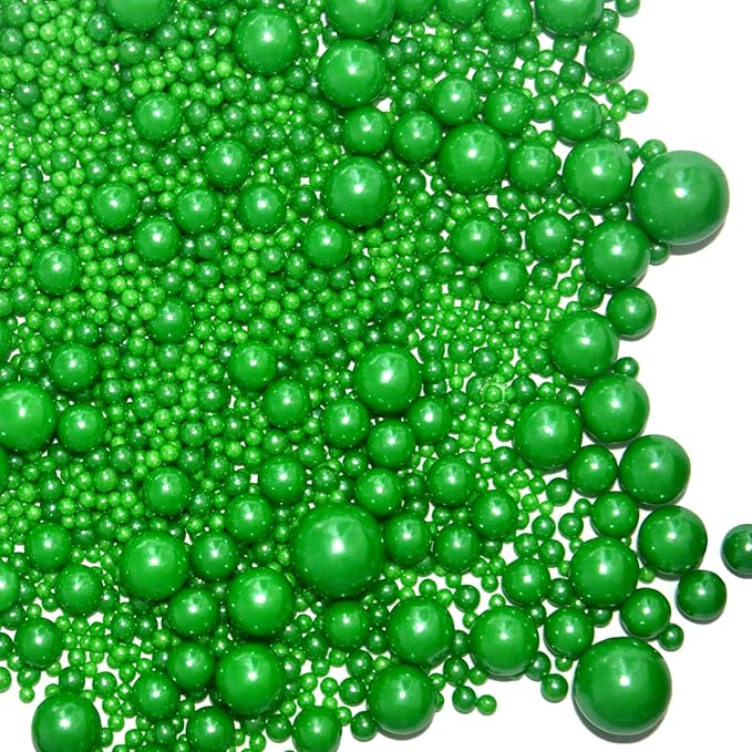 Green Sprinkles Christmas Sprinkles for Cookie Decorating Edible Pearls for Cake Decorating Cookie Baking Cake Topper Cupcake Decorations Wedding Halloween Supplies