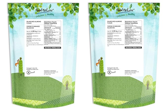 Food to Live - Blanched Almond Flour, 18 Pounds — Finely Milled, Raw, Vegan, Keto, Paleo. Good Source of Fiber, Protein, Vitamin E, Copper.