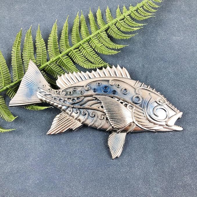 3D Mechanical Fish Resin Mold Animal Silicone Mold Wall Hanging Epoxy Mold DIY Casting Molds for Living Room Home Office,Aquarium Decoration,Holiday Gifts (A)