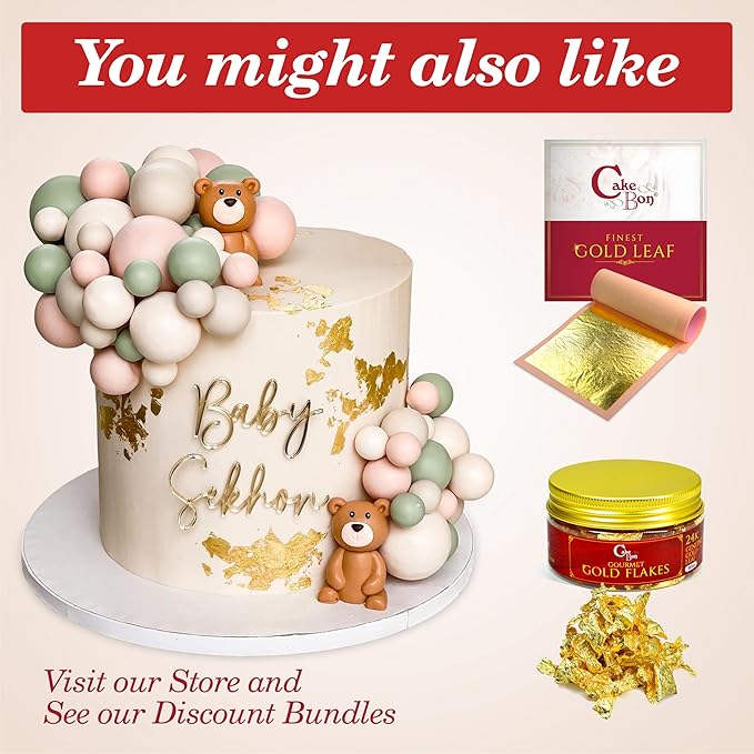 Cakebon Cake Boards - Sturdy 1/2 Thick Drums - 14 Inch Professional Smooth Straight Edges White 6-Pack