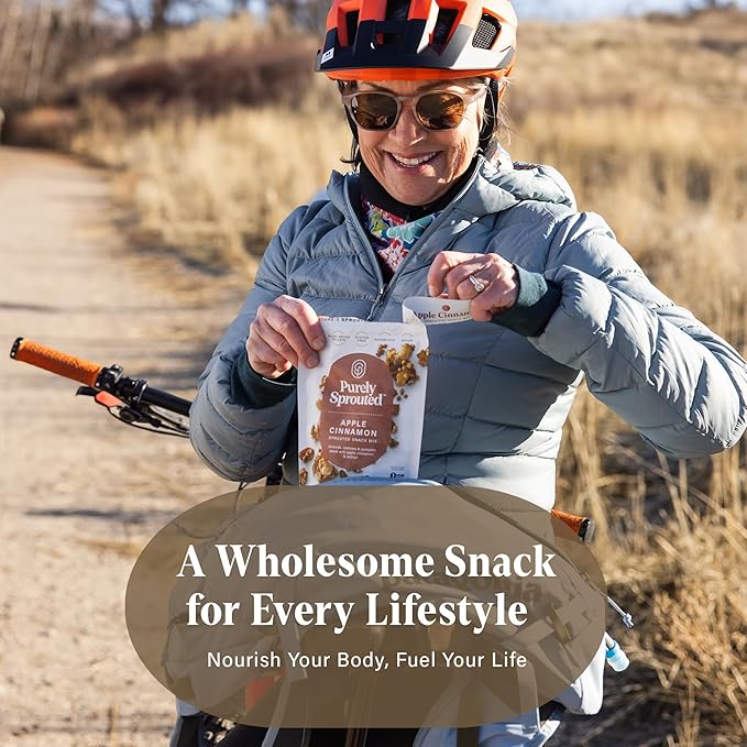 Purely Sprouted Nut and Seeds Snack Individual Packs – Grain and Gluten-Free, Vegan, Non-GMO, High-Protein, On-the-Go Bites - 8 Count