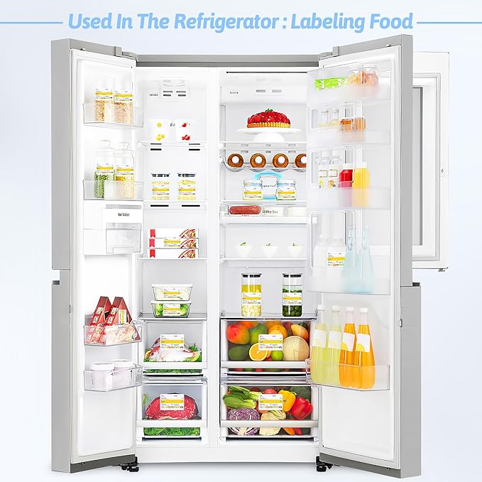 Restaurant Quality Shelf Life Food Rotation Labels Vinyl, 2” x 3” Self-Adhesive Removable Freezer Food Labels, Perfect for Reusable Containers, Easy to Remove, Food Safety Date Sticker (8 PCS)