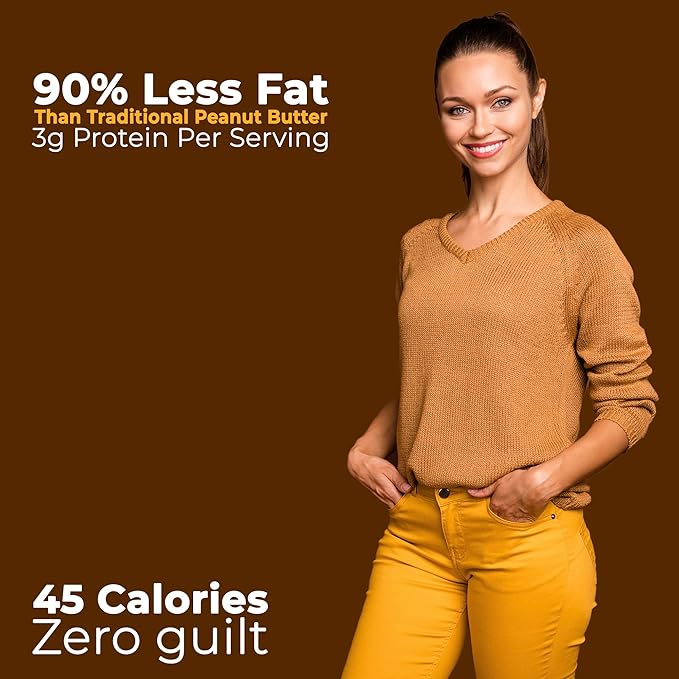 Betty Lou's 100% Organic Chocolate Peanut Butter Powder, Gluten Free, Vegan, Low Calorie, All Natural, High Protein, Deliciously Healthy, Just Add Water (6.35 Oz)