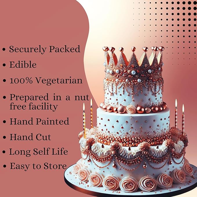 Confect Sprinkles- Premium Copper Edible Asssorted jimmis, Dragees, Sparkling Sugar, Pearls| | Toppings for Baking & Desserts for Cake & Cupcake Decoration - Vegan, Gluten-Free, Nut-Free, Soy-Free, Dairy-Free, Palm Oil-Free-4.2 Oz
