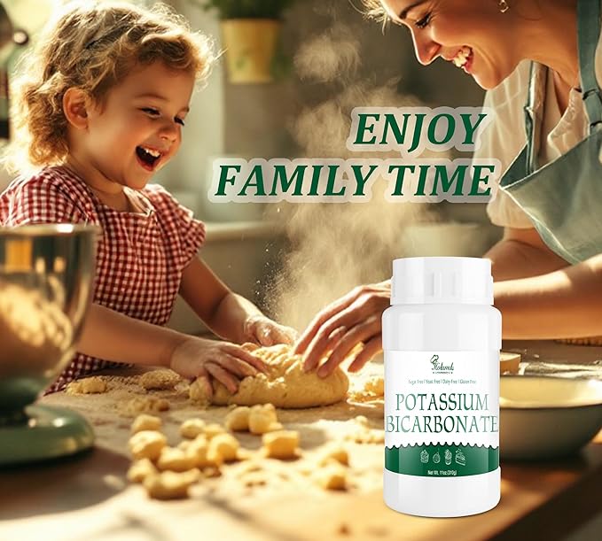 11oz Potassium Bicarbonate, 100% Pure Potassium Bicarbonate Powder - Food Grade Mineral Supplement for Plants, Cakes, Winemaking, Natural Baking Soda Leavening Agent, Gluten Free | Vegan Friendly