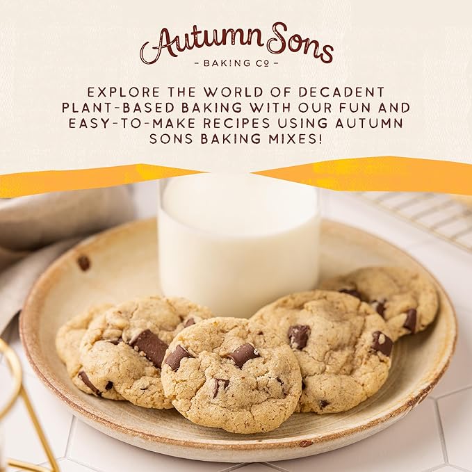 Autumn Sons Baking Co. Gluten Free Chocolate Chunk Cookie Mix. Vegan Plant Based Baking Mix. Top 9 Allergen Free. Dairy Free, Nut Free, Soy Free, Non GMO 9.3 oz (Pack of 3)