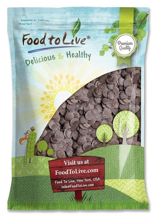 Food to Live Cacao Paste Wafers, 8 Pounds - Premium Raw Cacao Liquor, Pure, Unsweetened, Vegan, Bulk. Rich in Antioxidants, Essential Minerals. Perfect for Homemade Desserts, Chocolate Bars