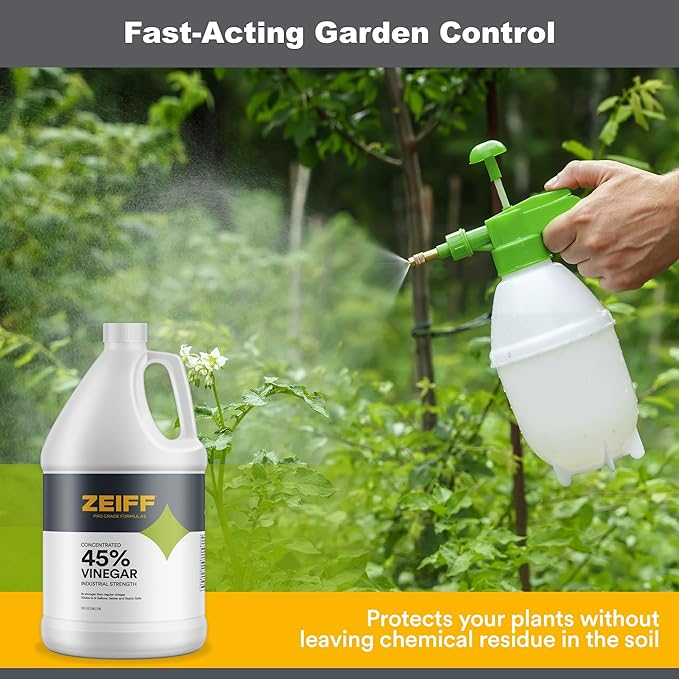 45% Pure Concentrated Vinegar - Technical Grade Acetic Acid Solution for Home and Outdoor Use - Cleaning Vinegar for Home & Laundry - 1 Gallon
