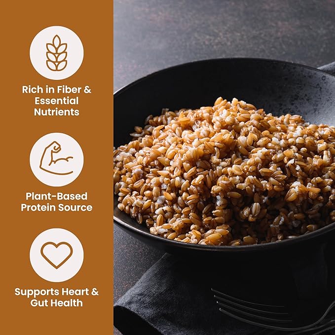 Farmer Bob's Organic Spelt Berries 2lb - USDA Organic, Non-GMO, Glyphosate-Free - USA Grown Whole Spelt Grain - Resealable Package - Ancient Grain for Healthful Cooking & Baking