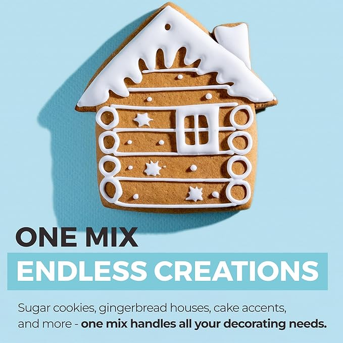 Royal Icing Mix (2.75LB) Premium Royal Icing for Sugar Cookies, Easy to Use, Achieve the Perfect Consistency, Tastes Amazing, Naturally Flavored, Certified Gluten Free, Non-GMO Sourced