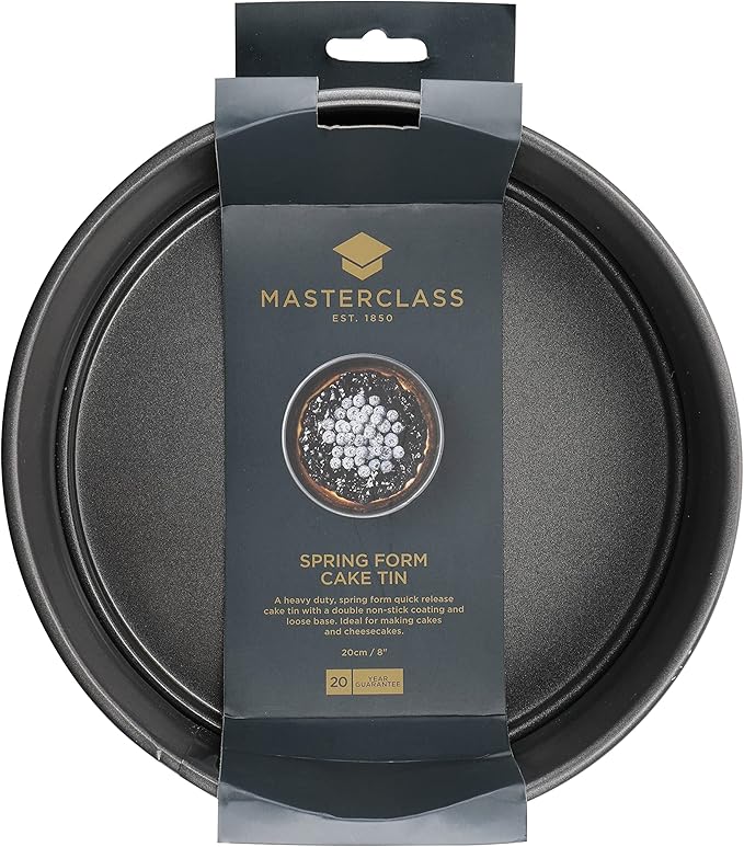 Kitchen Craft Master Class Non-Stick 20cm/8" Springform Round Cake Pan Tin KCMCHB19