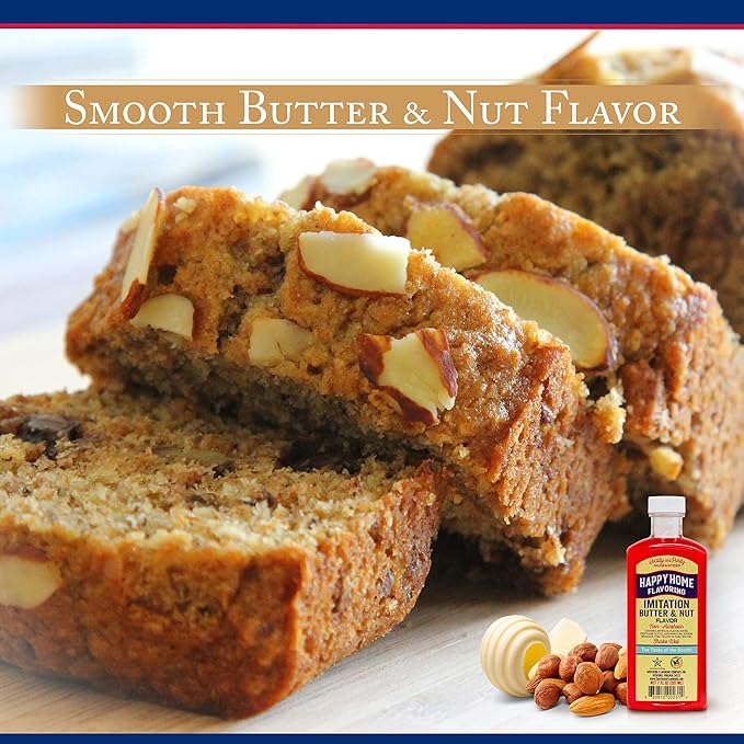 Happy Home Imitation Butter & Nut Flavoring, Non-Alcoholic, Certified Kosher, 7 oz.