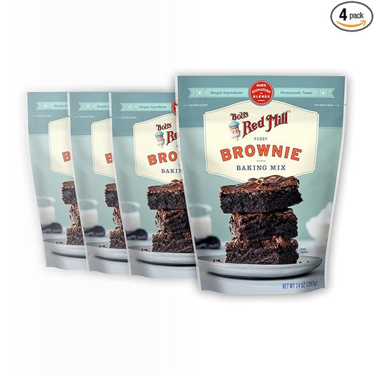 Bob's Red Mill Signature Brownie Baking Mix, 14oz (Pack of 4) - Non GMO, Kosher