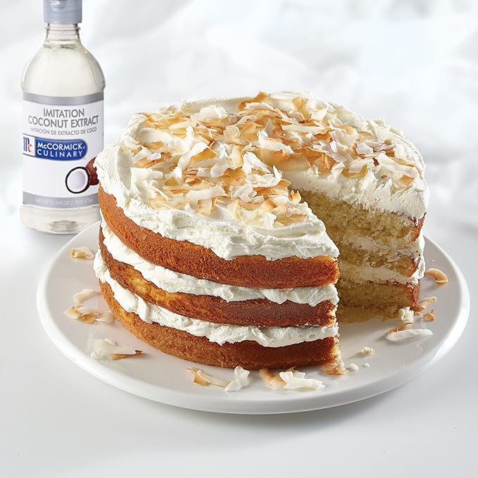 McCormick Culinary Imitation Coconut Extract, 16 fl oz (Pack of 6) - Six 16 Fluid Ounce Bottles of Coconut Flavoring Extract for Baked Goods, Desserts, Beverages and More