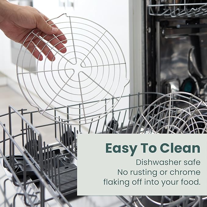 Ultra Cuisine Heavy Duty 3 Tiers, 16" x 10" Cooling Rack for Cooking and Baking - Professional Grade Premium 100% Stainless Steel Baking Rack & Wire Cooling Mesh - Dishwasher Safe - Pack 3