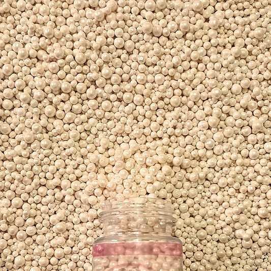 Confect Love White Pearl Disco Ball Sprinkles Mix – Edible Confectionery Sprinkles for Cake, Cupcake & Dessert Decorating | Vegan, Gluten-Free, Soy-Free, Dairy-Free, Palm Oil-Free – 4.2 Oz