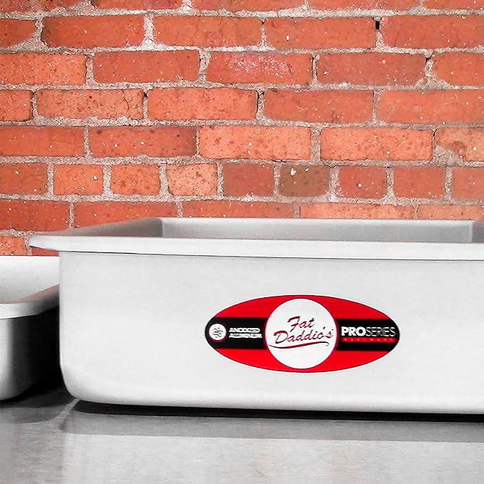 Fat Daddio's POB-12184 Anodized Aluminum Sheet Cake Pan, 12 x 18 x 4 Inch