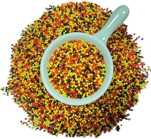 Gevog 2MM Fall Pearls Sprinkles Mixing Edible Cake Cupcake Sprinkles for Thanksgiving Party Baking Cupcake Cookie Ice Cream Decoration Supplies 110g/ 3.88oz