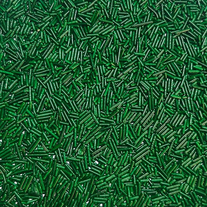 Sentovac Edible Green Jimmies Sprinkles for Cake Decorating Baking | Cupcake Cookie and Ice Cream Toppers Cake Decorations| Celebrations Wedding Shower Party Chirstmas Supplies 78g/2.75oz