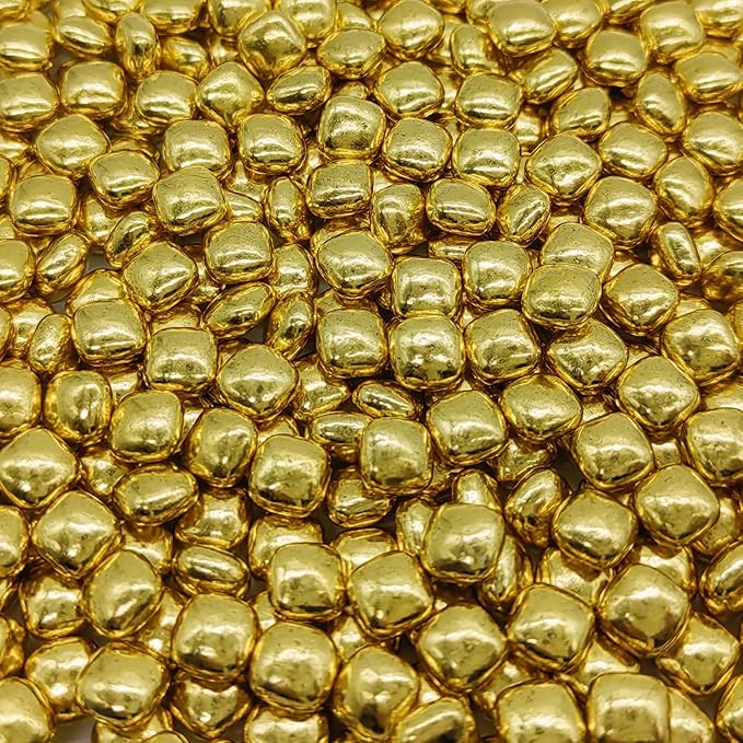 Super Gold Cube Sprinkles Edible Moon Cake Decorating Cake Decorations Cupcake Toppers Cookie Decorating Perfect for Cakes, Cupcakes, Desserts Toppings 3OZ