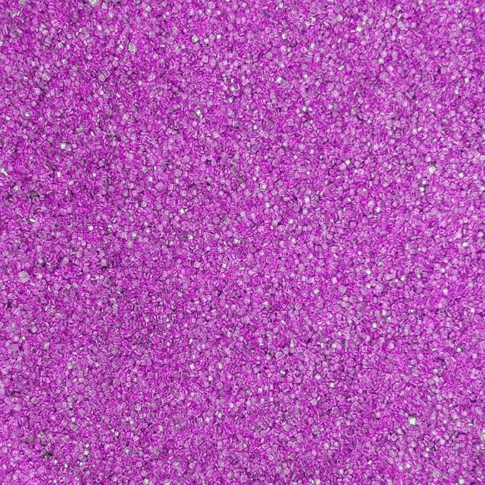 Dynastang Purple Sanding Sugar Sprinkles Edible Sugar Crystals Cake Decoration Cupcake Toppers Cookie Decorating Perfect for Cakes, Cupcakes, Desserts Toppings 3OZ
