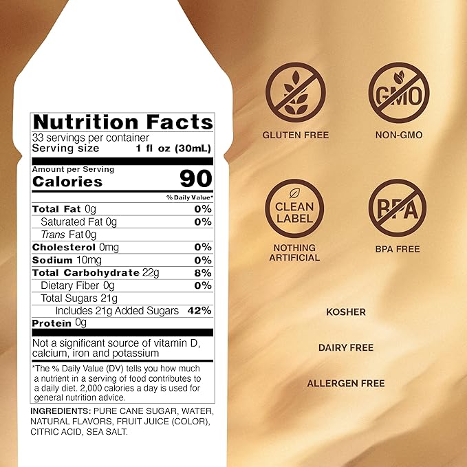 Monin - Hazelnut Syrup, Nutty Taste of Caramelized Hazelnut, Natural Flavors, Great for Mochas, Lattes, Smoothies, Shakes, and Cocktails, Non-GMO, Gluten-Free (1 Liter)