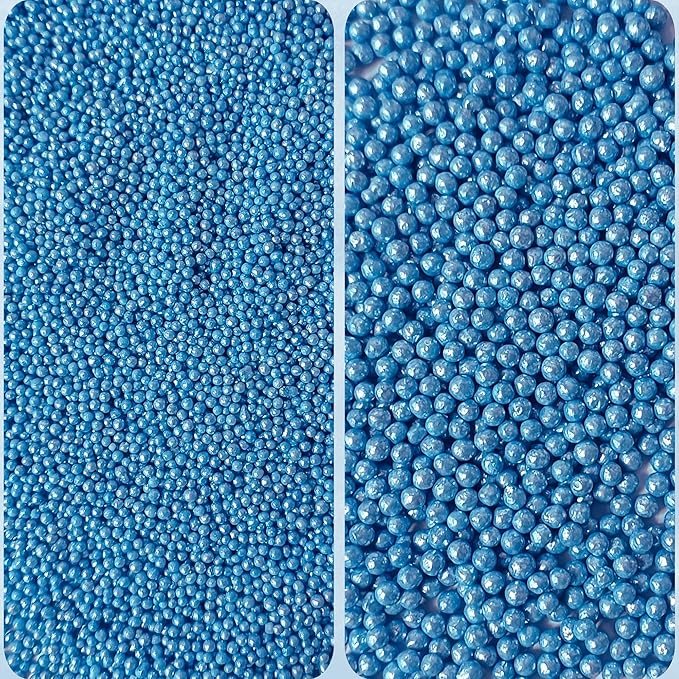 Confect Christmas Sprinkles – Assorted Pack of 5 (Friday Evening Party Bright Blue Mix with Dragees, Jimmies & Sparkling Sugar) | Edible Sprinkles for Cakes & Cupcake Decoration | Vegan, Gluten-Free, Nut-Free, Soy-Free, Dairy-Free, Palm Oil-Free- 5 Oz