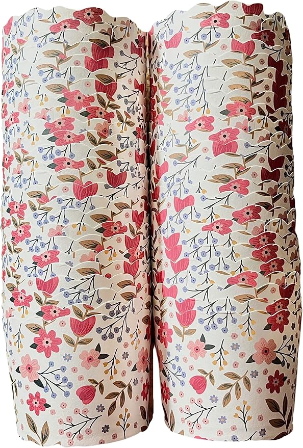 Paper Baking Cups, Greaseproof Disposable Cupcake Liners (Large Cups (50-Pack), Floral)
