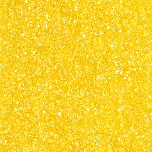 DecoPac Sanding Sugar, Yellow Edible Sugar Sprinkles, Edible Sanding Sugar in Handheld Container, Sugar Sprinkle Mix For Celebration Cakes, Cupcakes, Cookies, 33oz - Yellow