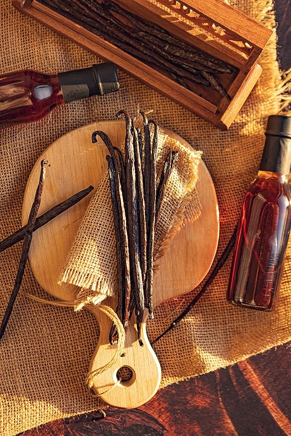 10 Organic Madagascar Whole Grade A Vanilla Pods for Vanilla Extract and Baking