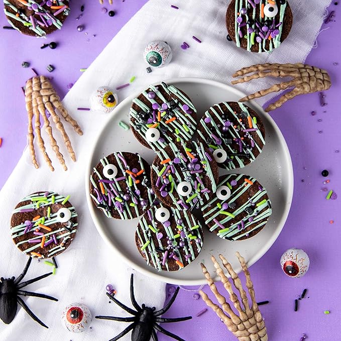 Sweets Indeed Bulk Candy Eyeballs, 300 Edible Eyes, Christmas Sprinkles, Perfect for Cake Decorations, Baking, Ice Cream, Cookies, Cupcake Topper 4.3 ounces