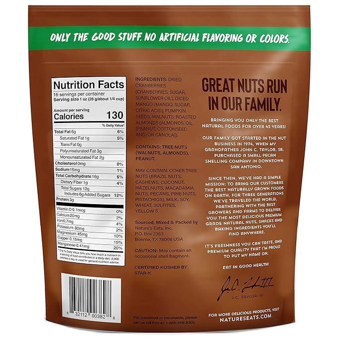 Nature's Eats Nuts for Energy Mega Trail Mix, Oz Assorted 16 Ounce
