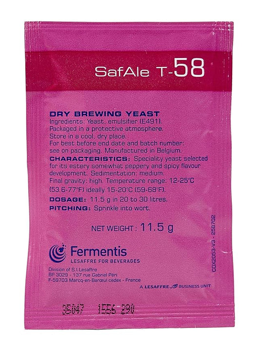 Fermentis SafAle T-58 Beer/Ale Yeast - Pack of 1 - With North Mountain Supply Freshness Guarantee