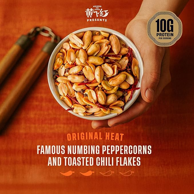 WA-CHAA! Spicy Sichuan Peanuts, Numbing Mala Peppercorns, Toasted Chili Flakes, Protein-Packed, Party Snacks, Non-GMO, On-The-Go Travel Size 1.5 Oz (12 Pack, Variety (6 Original, 6 Double Heat))