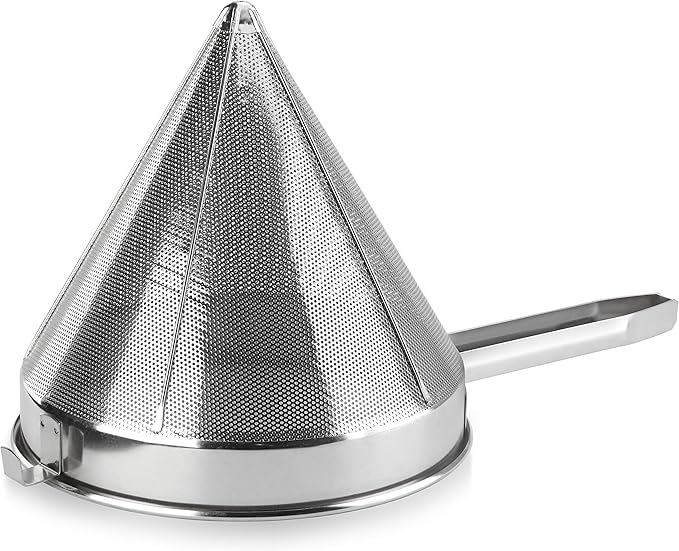 New Star Foodservice 34110 18/8 Stainless Steel China Cap Strainer, 10-Inch, Coarse Mesh