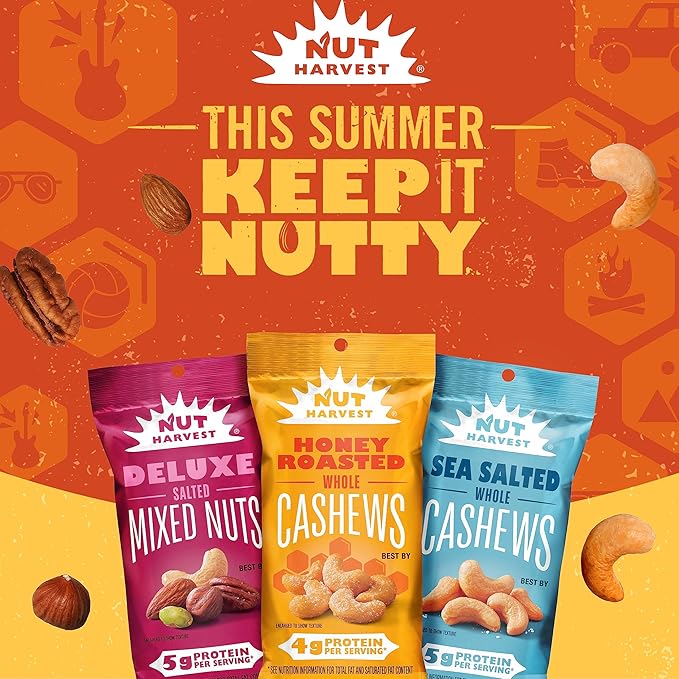 Nut Harvest, Deluxe Mixed Nuts, 2.25 Ounce (Pack of 16)