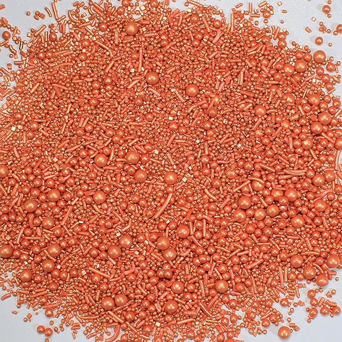 Confect Sprinkles for Cake & Cupcake Decorating – Rose Gold Sprinkles Bottle | Perfect for Wedding, Birthday, & Cookies & Baking Decoration- Vegan, Gluten-Free, Nut-Free, Soy-Free, Dairy-Free, Palm Oil-Free- 4.2 Oz