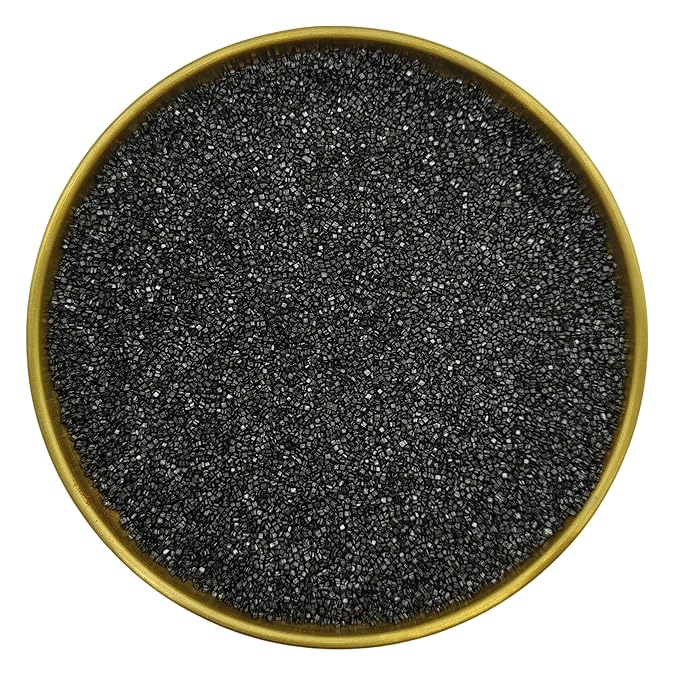 Edible Sanding Sugar Sprinkles for Cookie Decorating, Sugar Sprinkle Mix For Celebration Cakes, Cupcakes, Cookies, 3OZ (Black)