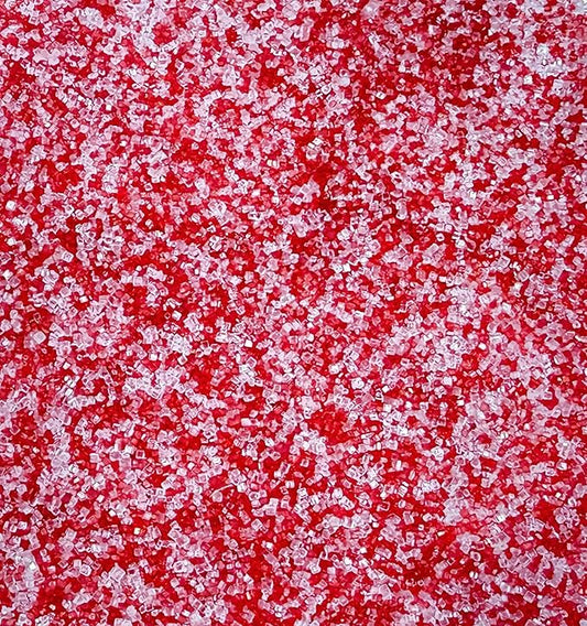 Sentovac Red and White Sanding Sugar Edible Sprinkles Sprinkles for Cake Decorating | 1 Bottle 5.0oz Cookie Decorating Celebrations Wedding Shower Party Valentines Supplies